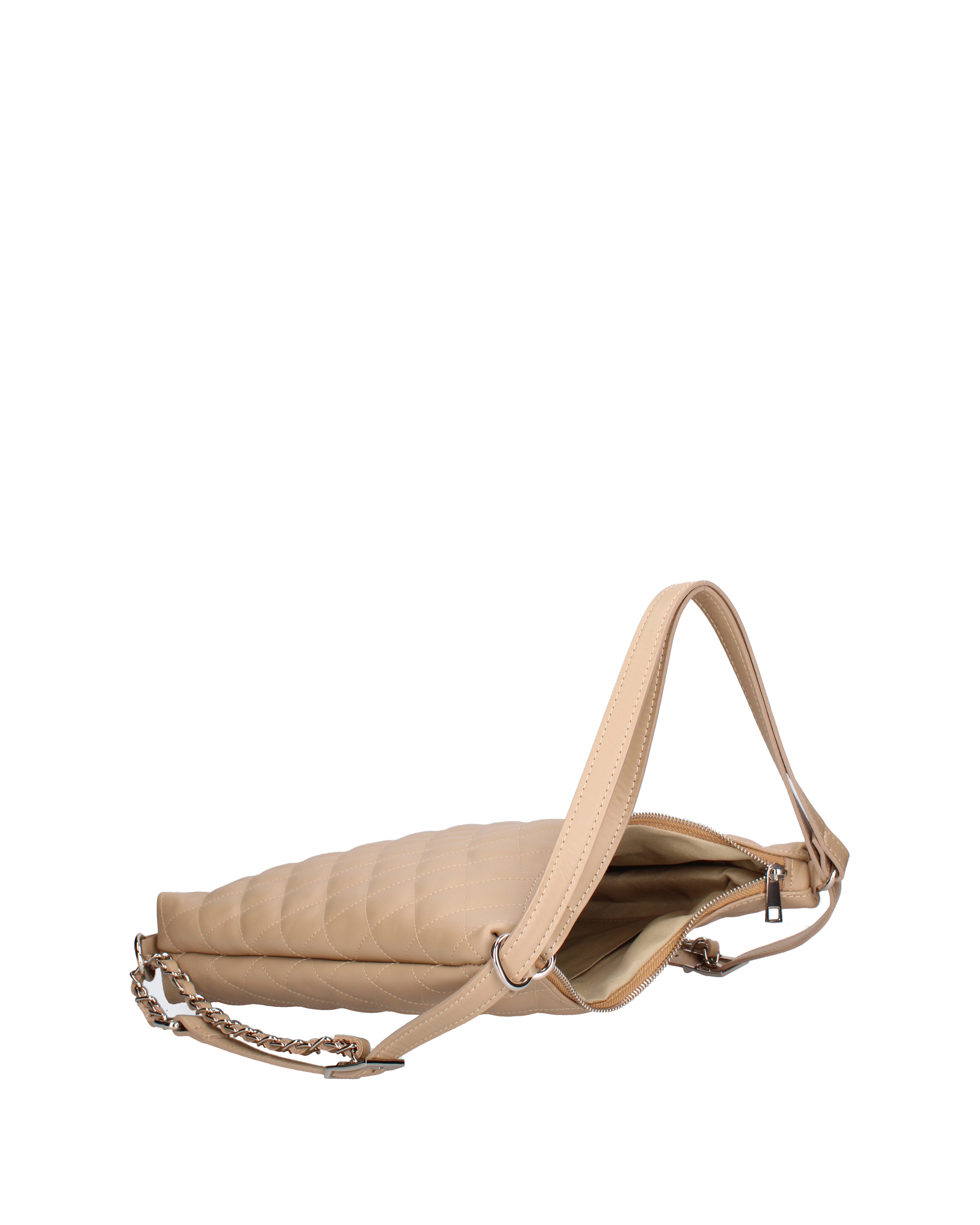 Borsa a spalla convertibile in zaino Vera pelle 07144-S05 TAUPE CHIARO Roberta Rossi