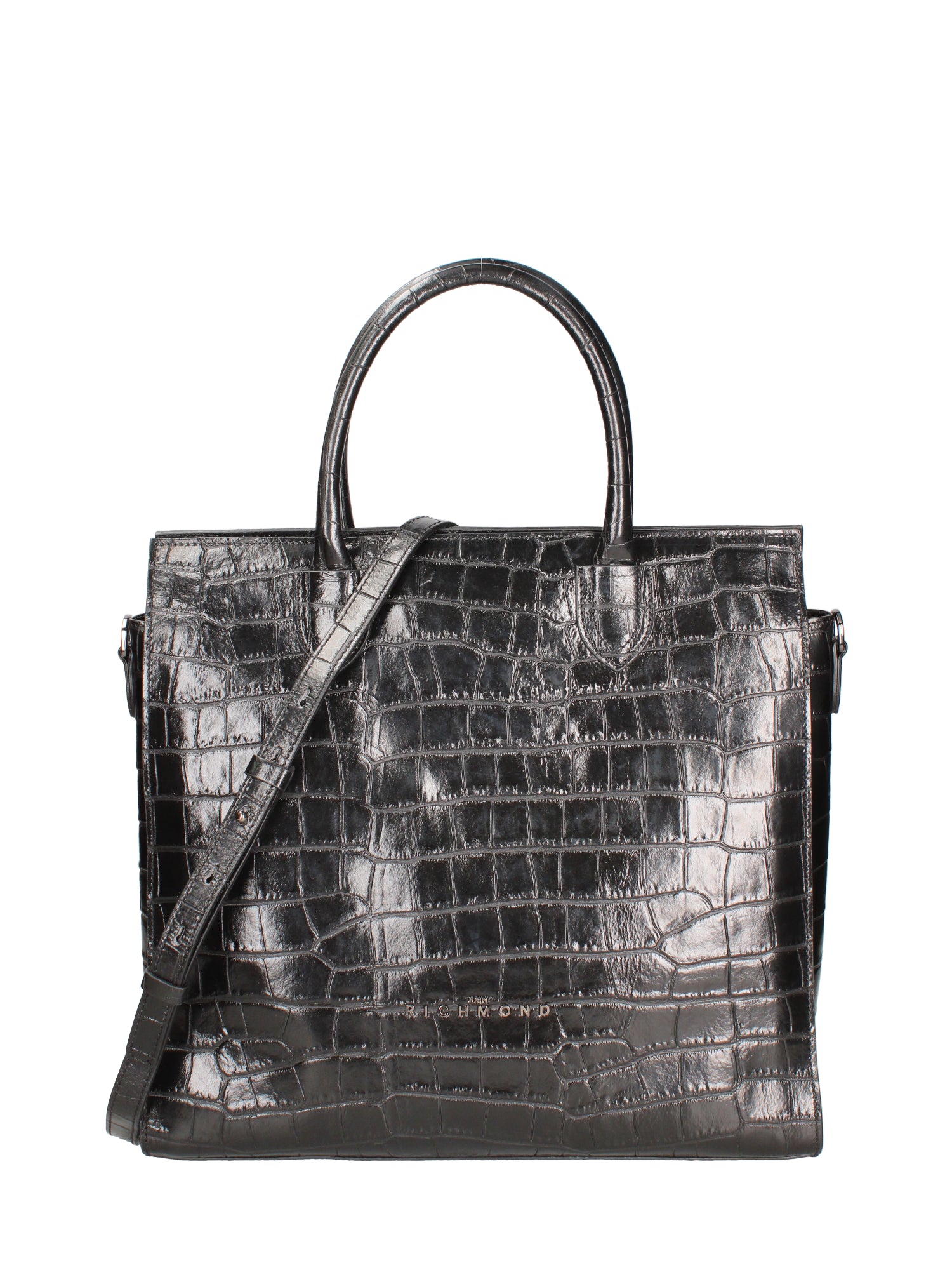 Borsa a mano da donna Vera pelle effetto cocco JR-W-1024-BLACK John Richmond