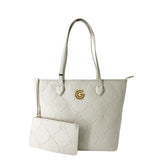 Borsa a spalla da donna 100% pelle vegana PU GGB023CRM Gabriella G Firenze