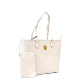 Borsa a spalla da donna 100% pelle vegana PU GGB023CRM Gabriella G Firenze