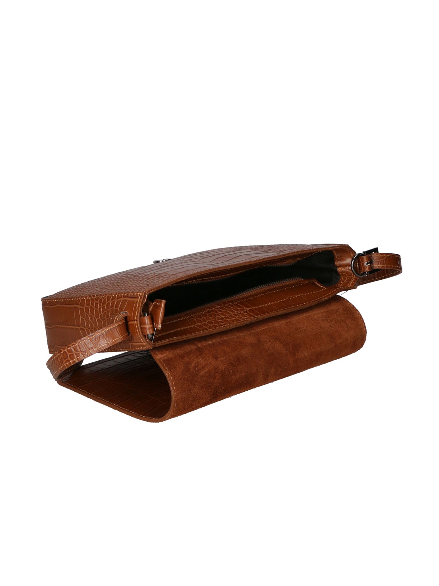 Azzurra Borsa a spalla da donna Vera pelle croco 05699-C17 CUOIO COGNAC Gave Lux