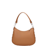 Borsa a spalla da donna 100% pelle ruga 07241-L125 CAMEL Roberta Rossi