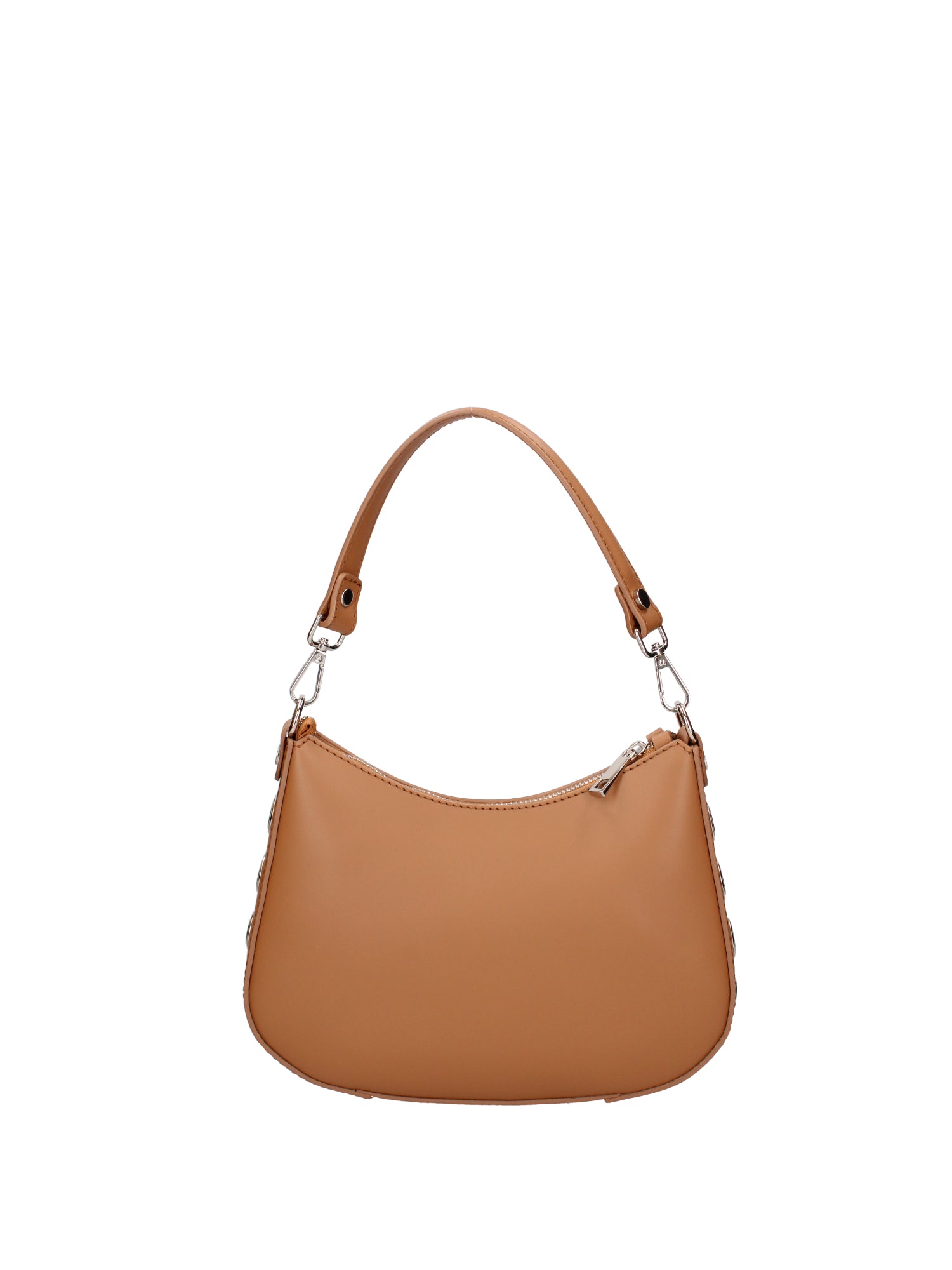 Borsa a spalla da donna 100% pelle ruga 07241-L125 CAMEL Roberta Rossi