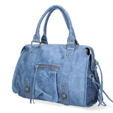 Elara Borsa a spalla da donna Vera pelle 06090-BLU JEANS Gave Lux