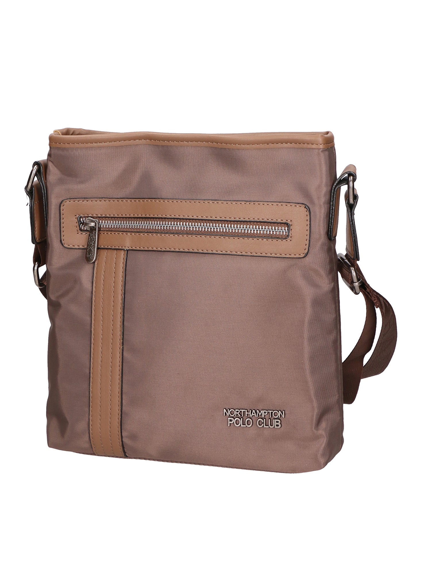 Borsa a tracolla uomo Pelle vegana PU PCL3161-EARTH Northampton Polo Club