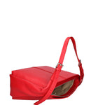 Borsa a spalla da donna Misto pelle e tessuto 07157-D58 ROSSO FUOCO Roberta Rossi