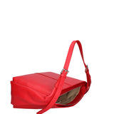 Borsa a spalla da donna Misto pelle e tessuto 07157-D58 ROSSO FUOCO Roberta Rossi