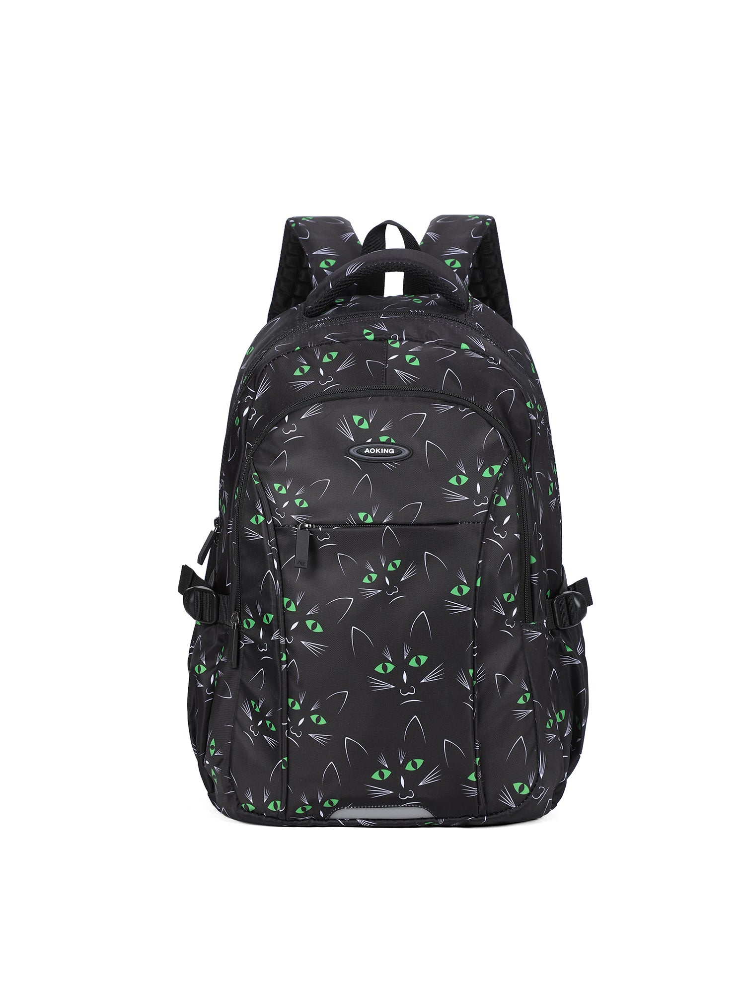 Zaino unisex Felino Casual GN62070-A-GREEN EYES CAT Aoking