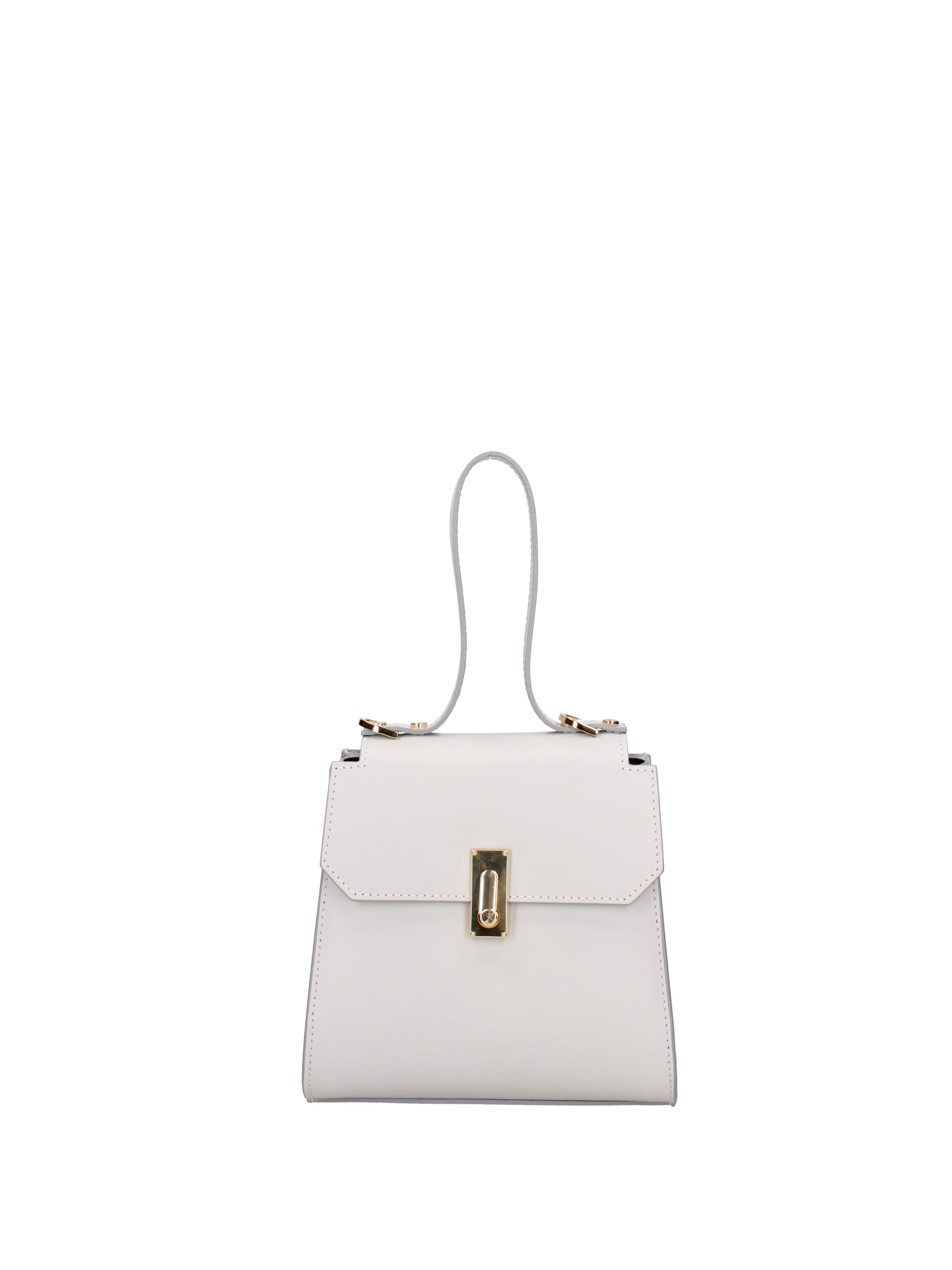 Borsa a mano da donna 100% pelle 07204-L119 GRIGIO CHIARO Viola Castellani