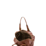 Borsa a bauletto unisex in vera pelle 100% cotone 4528-MARRONE Alessia Firenze