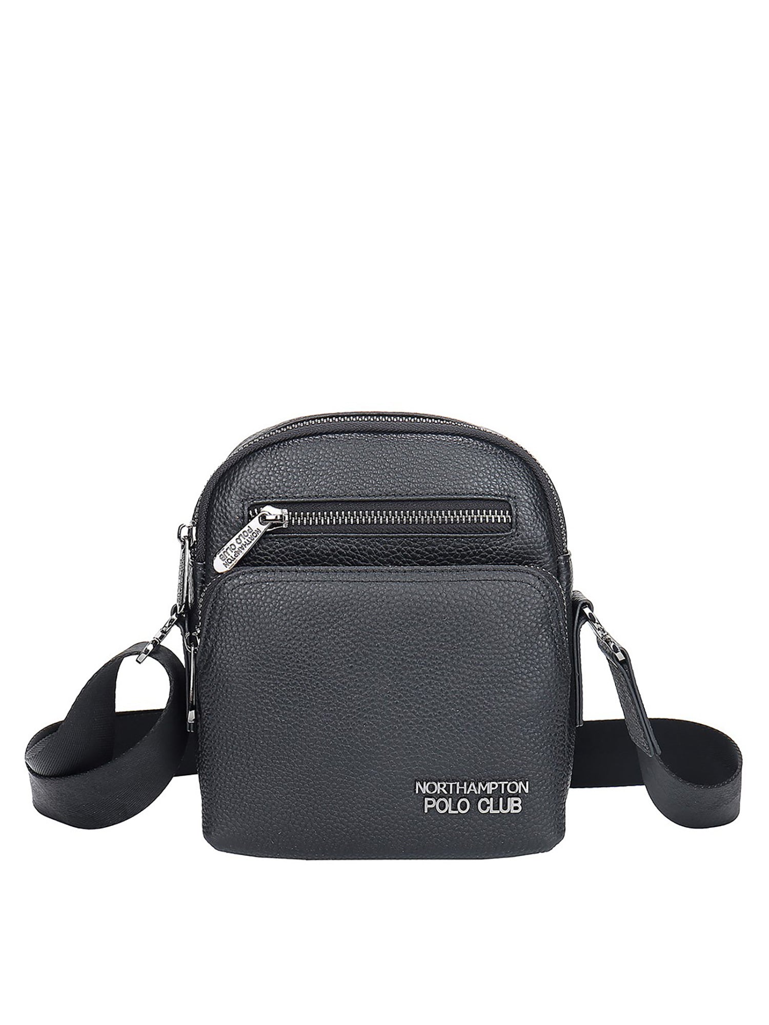 Borsa a tracolla uomo vera pelle Casual PC3335-NERO Northampton Polo Club
