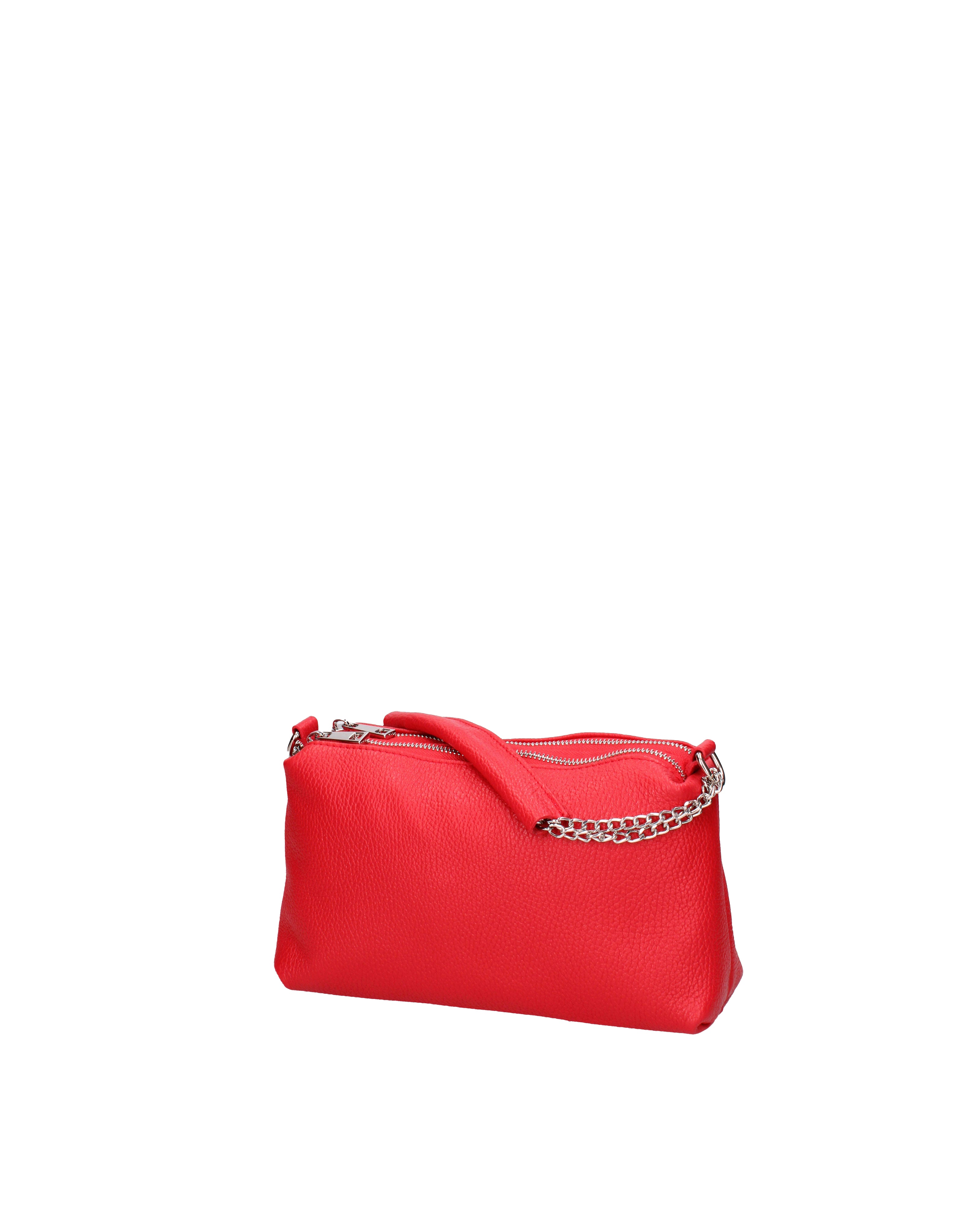 Borsa a spalla da donna Vera pelle 07141-D58 ROSSO FUOCO Viola Castellani