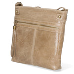 Carmen Borsa a tracolla da donna Vera pelle 10034-TAUPE Gave Lux