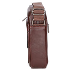Borsa a tracolla uomo in pelle PU Casual PCL3082-BROWN Northampton Polo Club