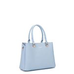 Borsa a mano da donna 100% pelle vegana PU 711-4PT-LIGHT BLUE Diana&co