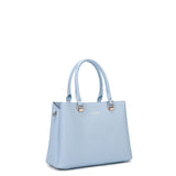 Borsa a mano da donna 100% pelle vegana PU 711-4PT-LIGHT BLUE Diana&co