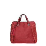 Zaffira Borsa a spalla da donna Misto nylon e pelle LK0264-BORDEAUX Gave Lux