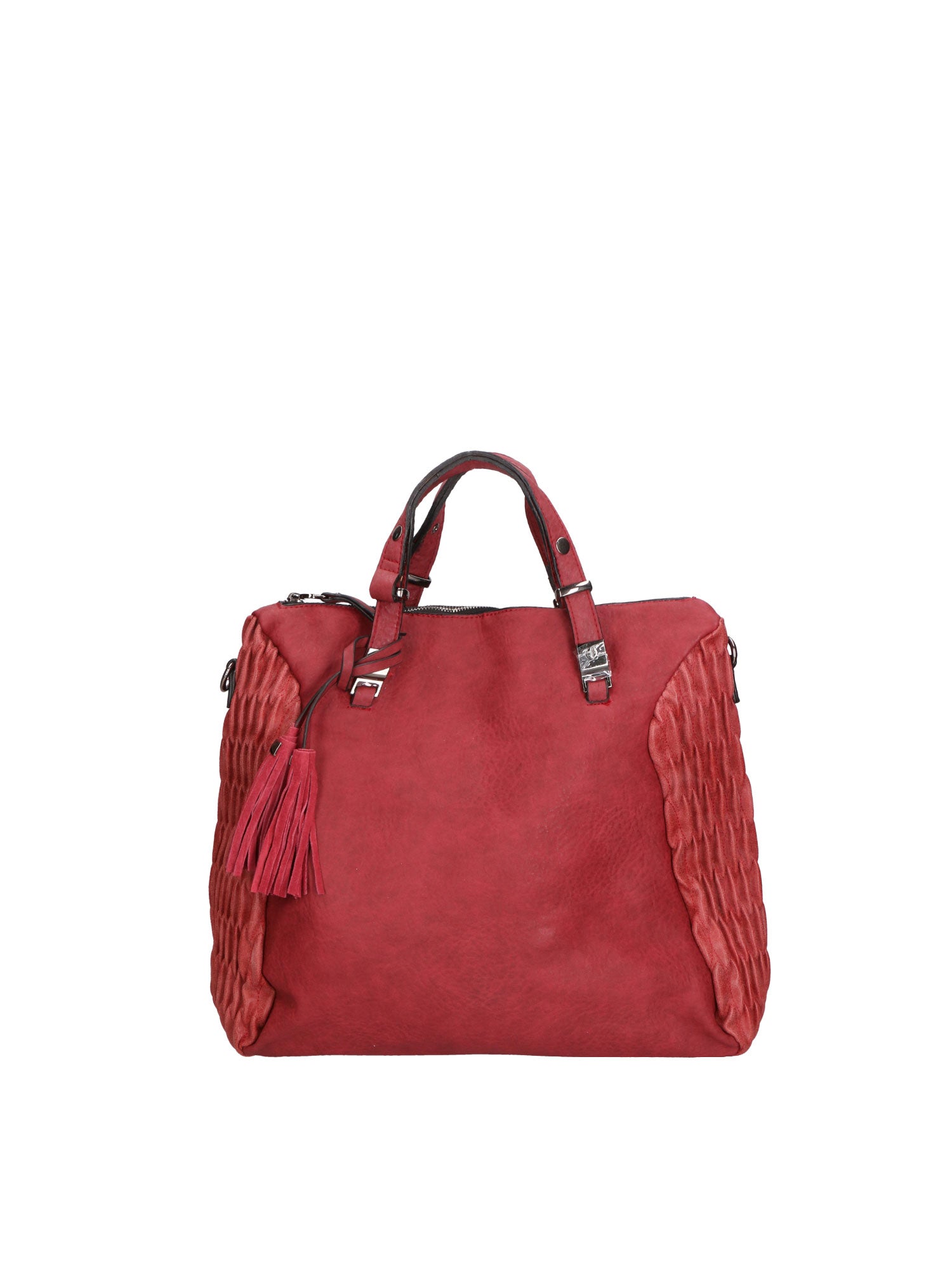 Zaffira Borsa a spalla da donna Misto nylon e pelle LK0264-BORDEAUX Gave Lux