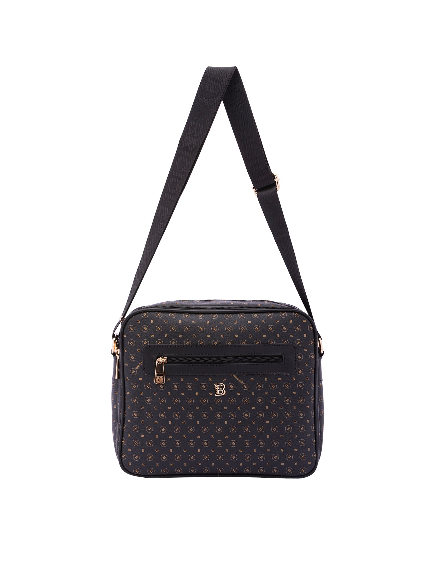 Iduna Borsa a tracolla da donna Ecopelle e poliestere 4019-BLACK BLACK Briciole