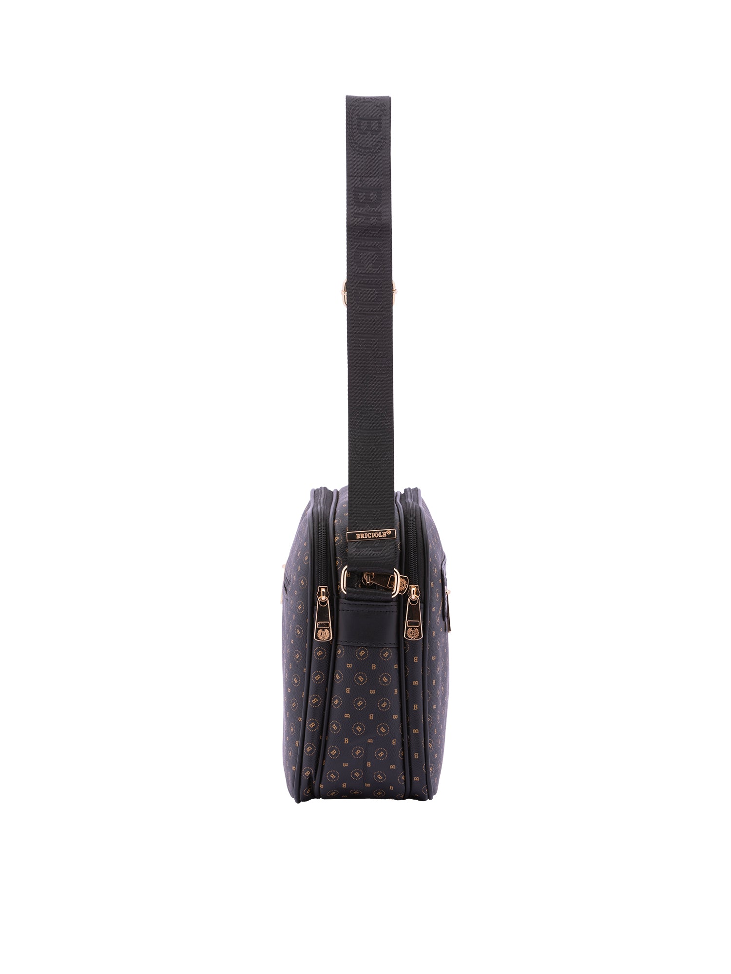 Iduna Borsa a tracolla da donna Ecopelle e poliestere 4019-BLACK BLACK Briciole