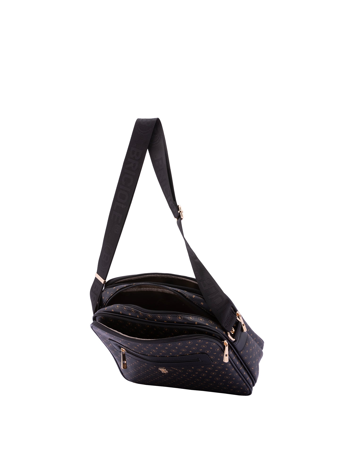 Iduna Borsa a tracolla da donna Ecopelle e poliestere 4019-BLACK BLACK Briciole