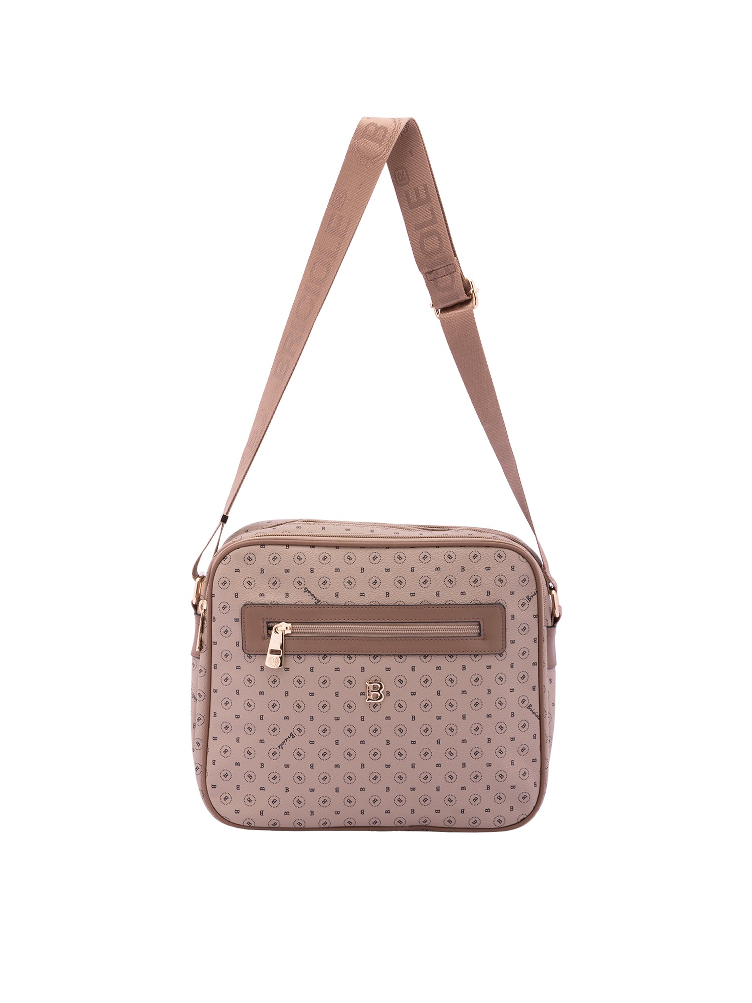 Iduna Borsa a tracolla da donna Ecopelle e poliestere 4019-KHAKI Briciole