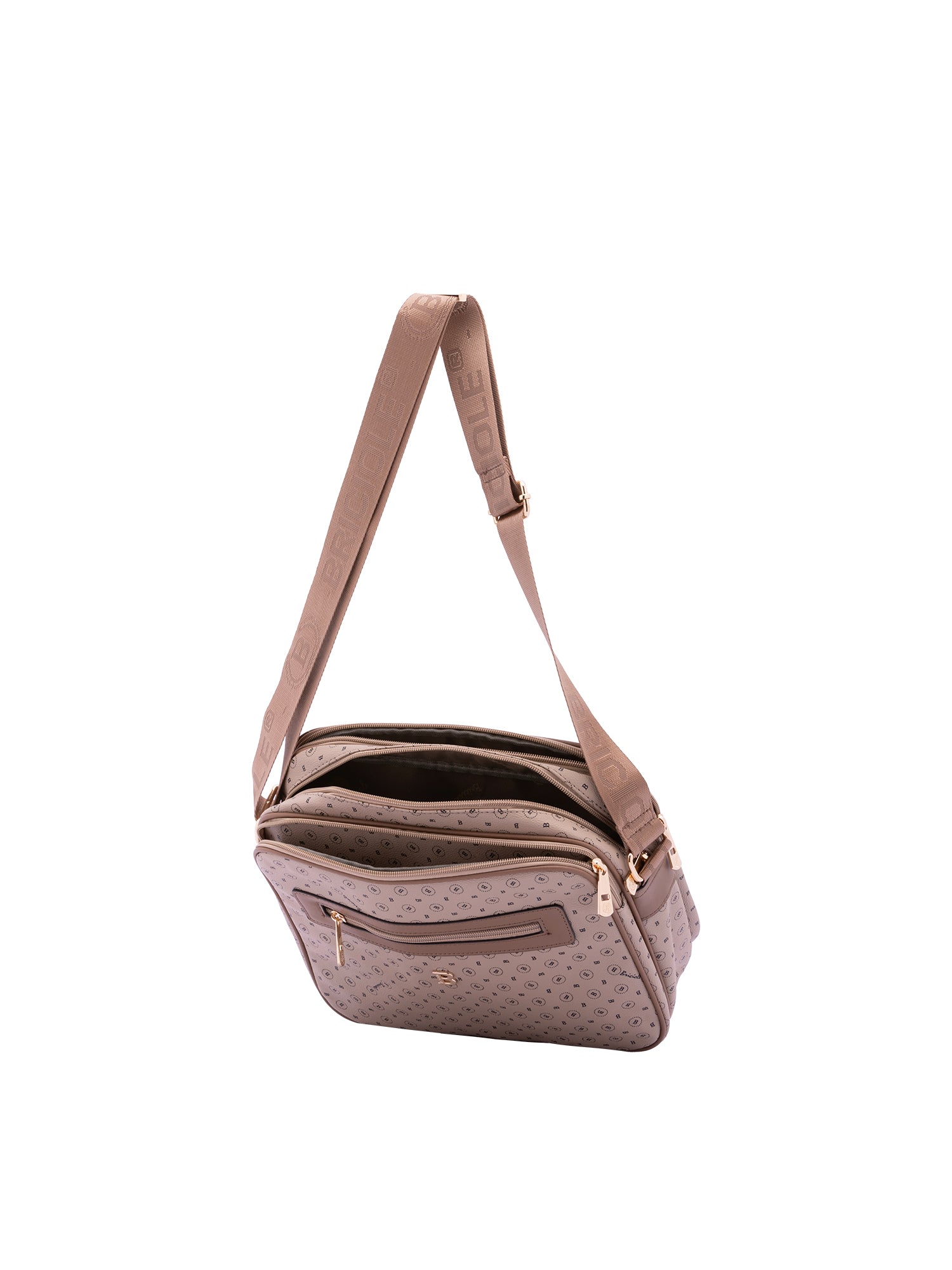Iduna Borsa a tracolla da donna Ecopelle e poliestere 4019-KHAKI Briciole