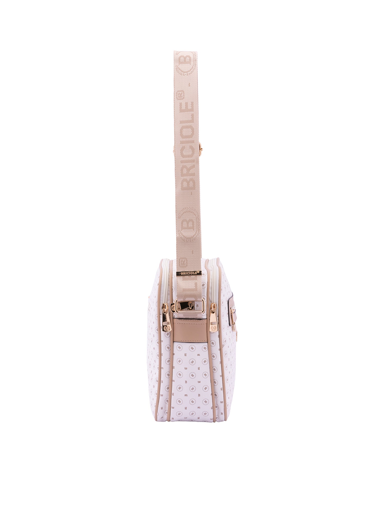 Iduna Borsa a tracolla da donna Ecopelle e poliestere 4019-OFF-WHITE Briciole