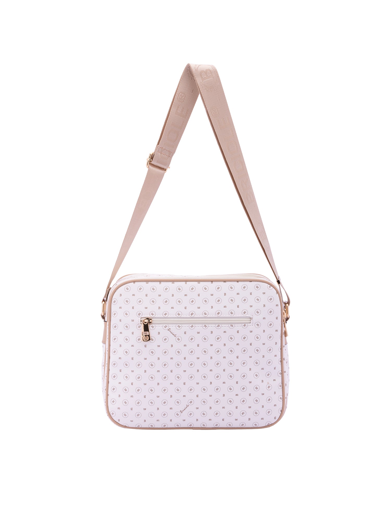 Iduna Borsa a tracolla da donna Ecopelle e poliestere 4019-OFF-WHITE Briciole