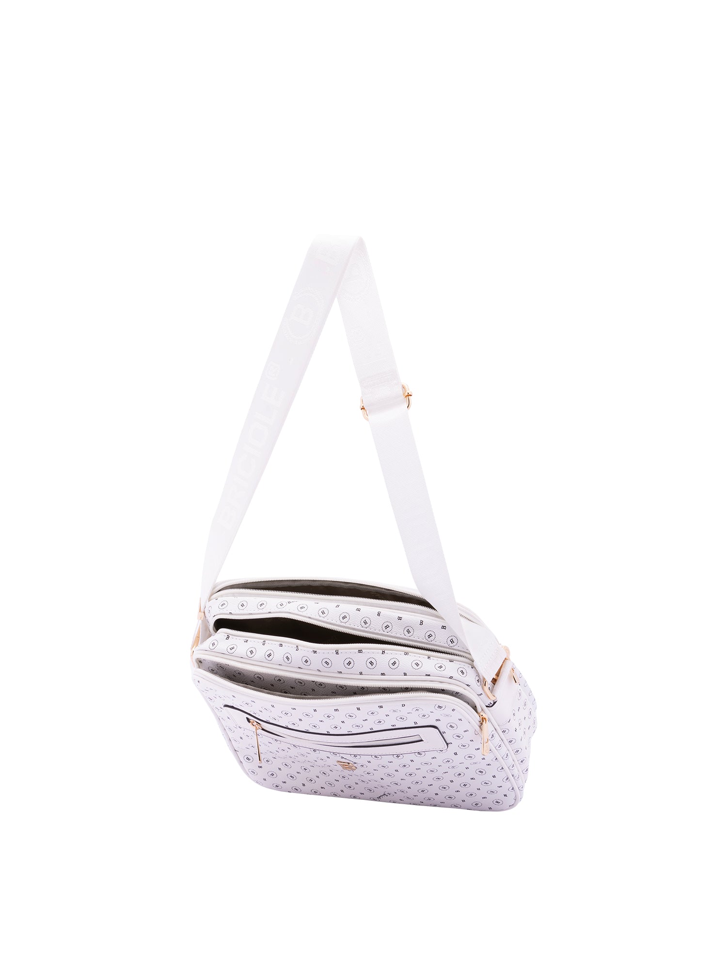 Iduna Borsa a tracolla da donna Ecopelle e poliestere 4019-WHITE Briciole