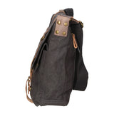 Milena Borsa a tracolla unisex Canvas e vera pelle ZG3009-NERO BLACK Gave Lux