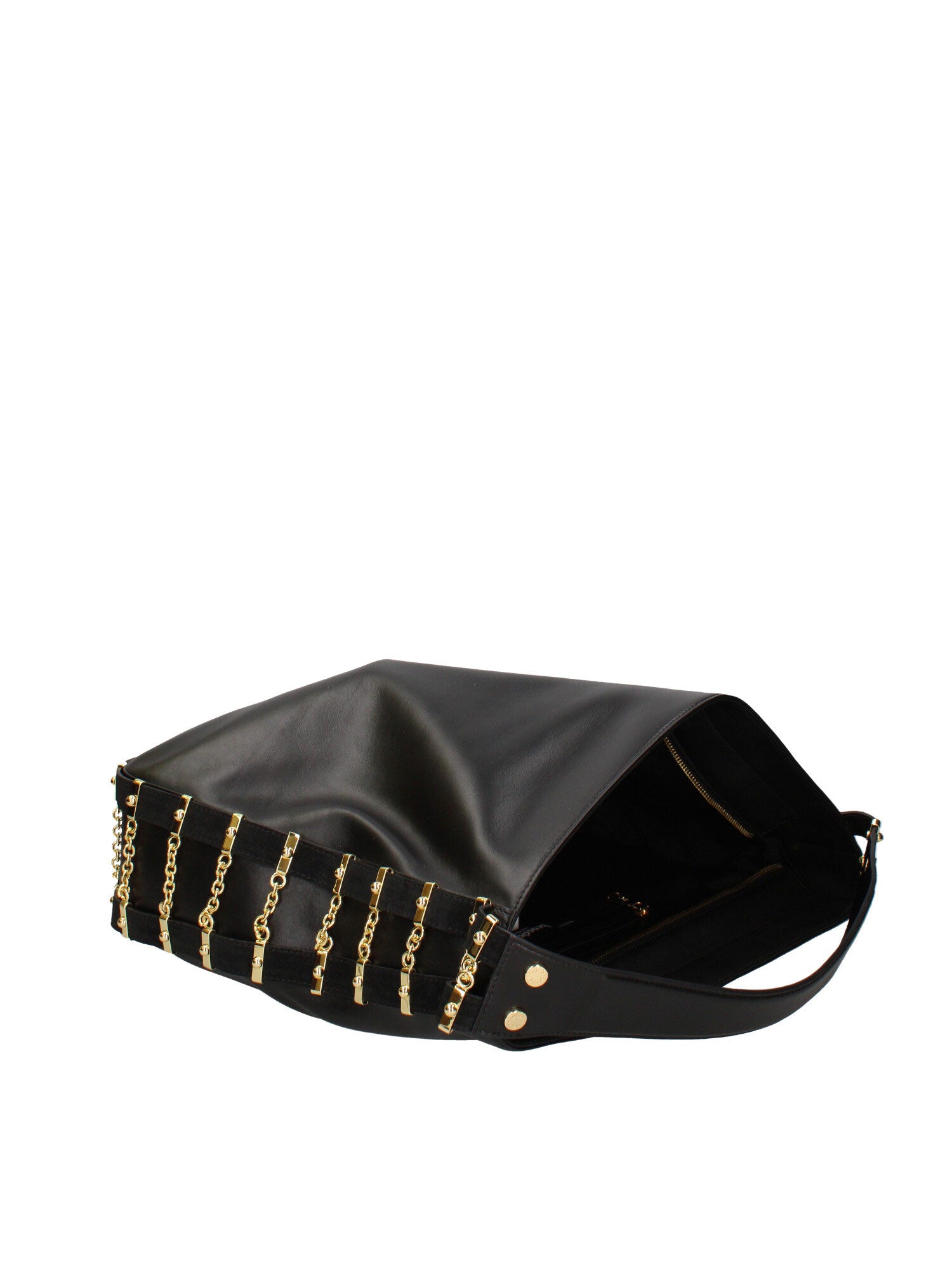 Erisia Chic Borsa a spalla da donna Vera pelle B17223-NERO Braccialini