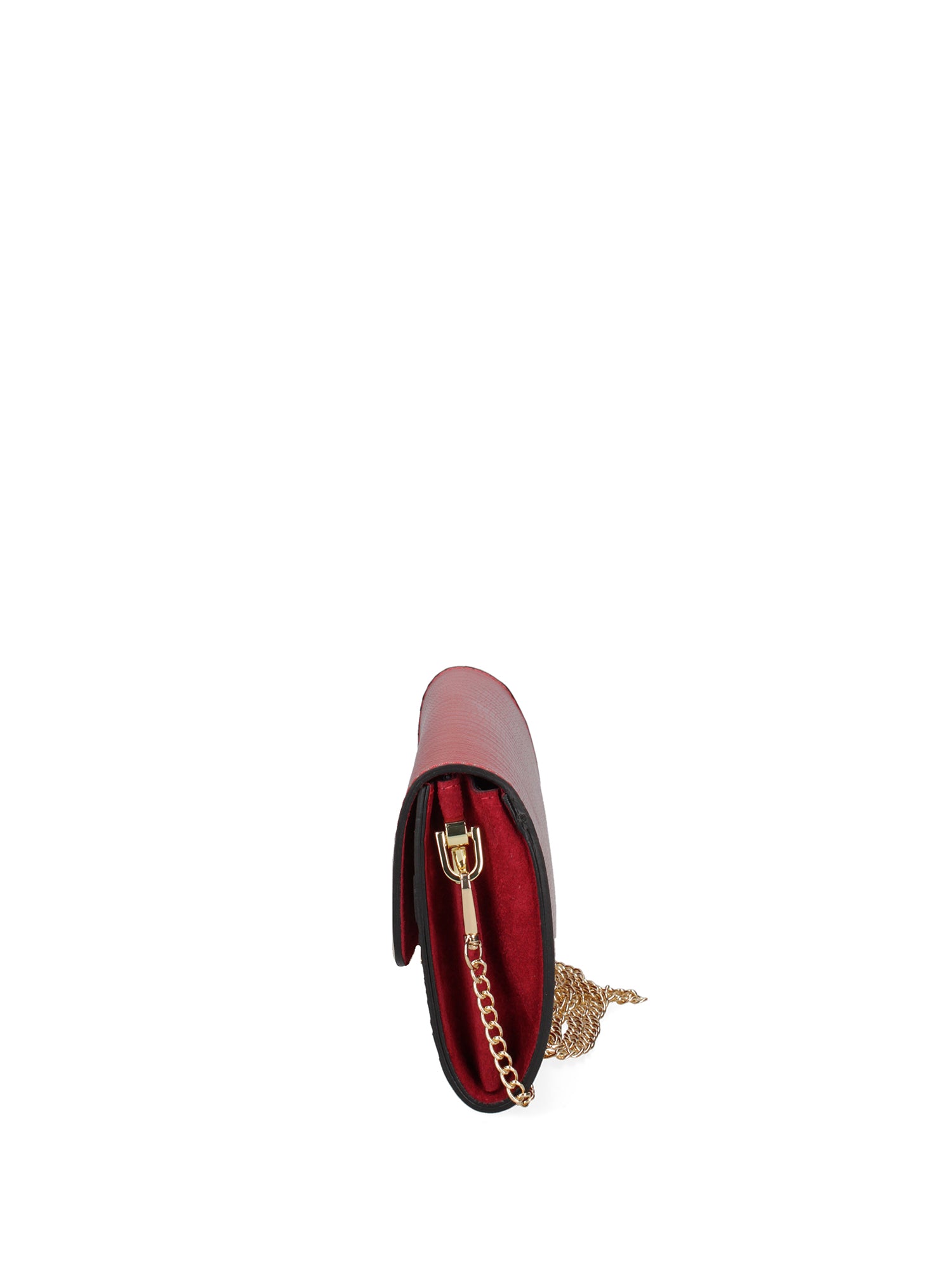 Borsa a tracolla da donna Vera pelle 00734-LU35 PAPAYA Viola Castellani