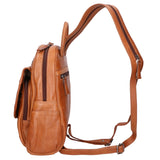 SN5862447-TAN Zaino unisex in vera pelle Made in Italy Santini Firenze