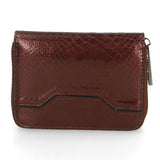 Nohemi Portafoglio donna vera pelle Zip 524072-T.MORO DARK BROWN Gave Lux