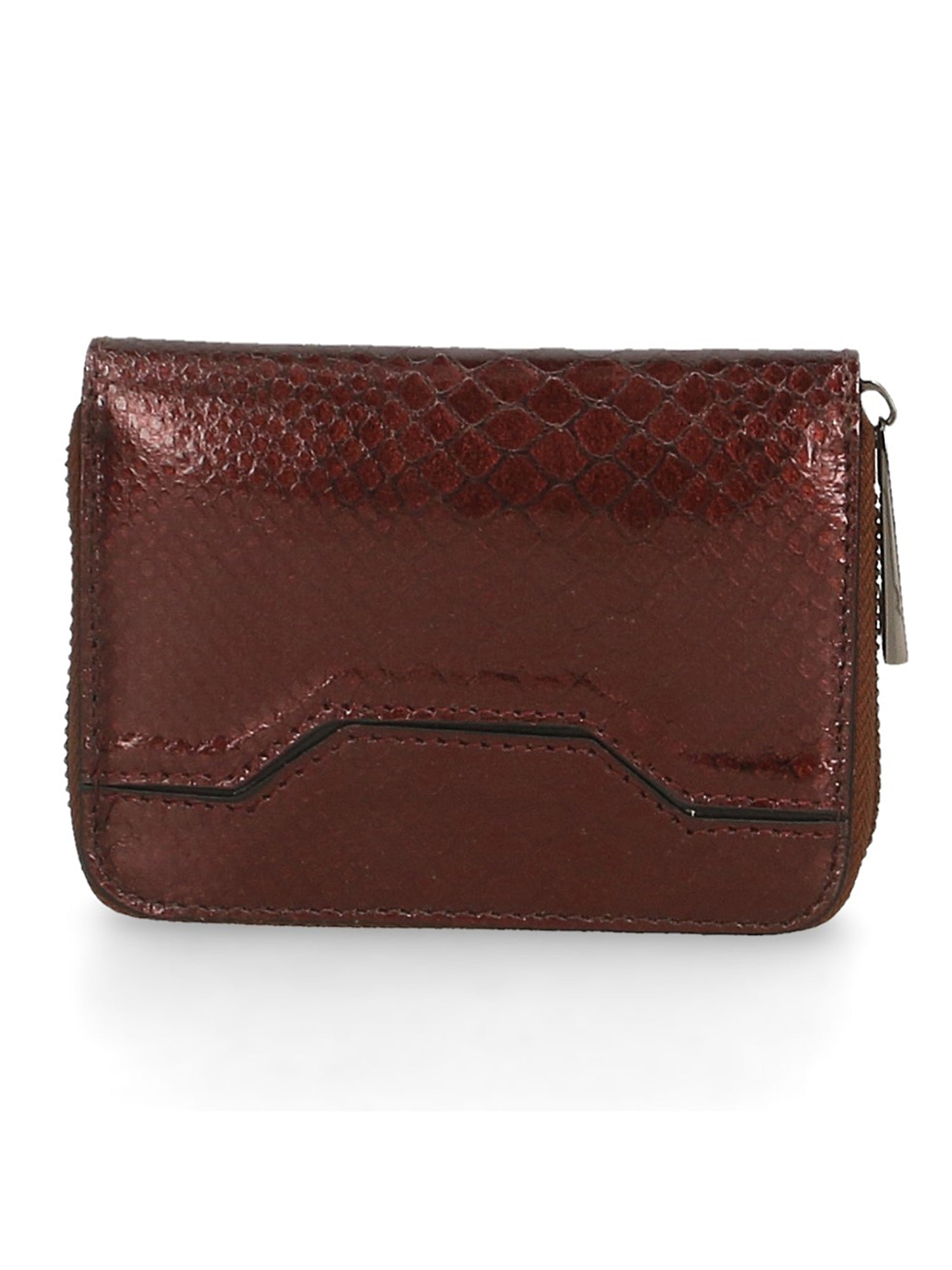 Nohemi Portafoglio donna vera pelle Zip 524072-T.MORO DARK BROWN Gave Lux