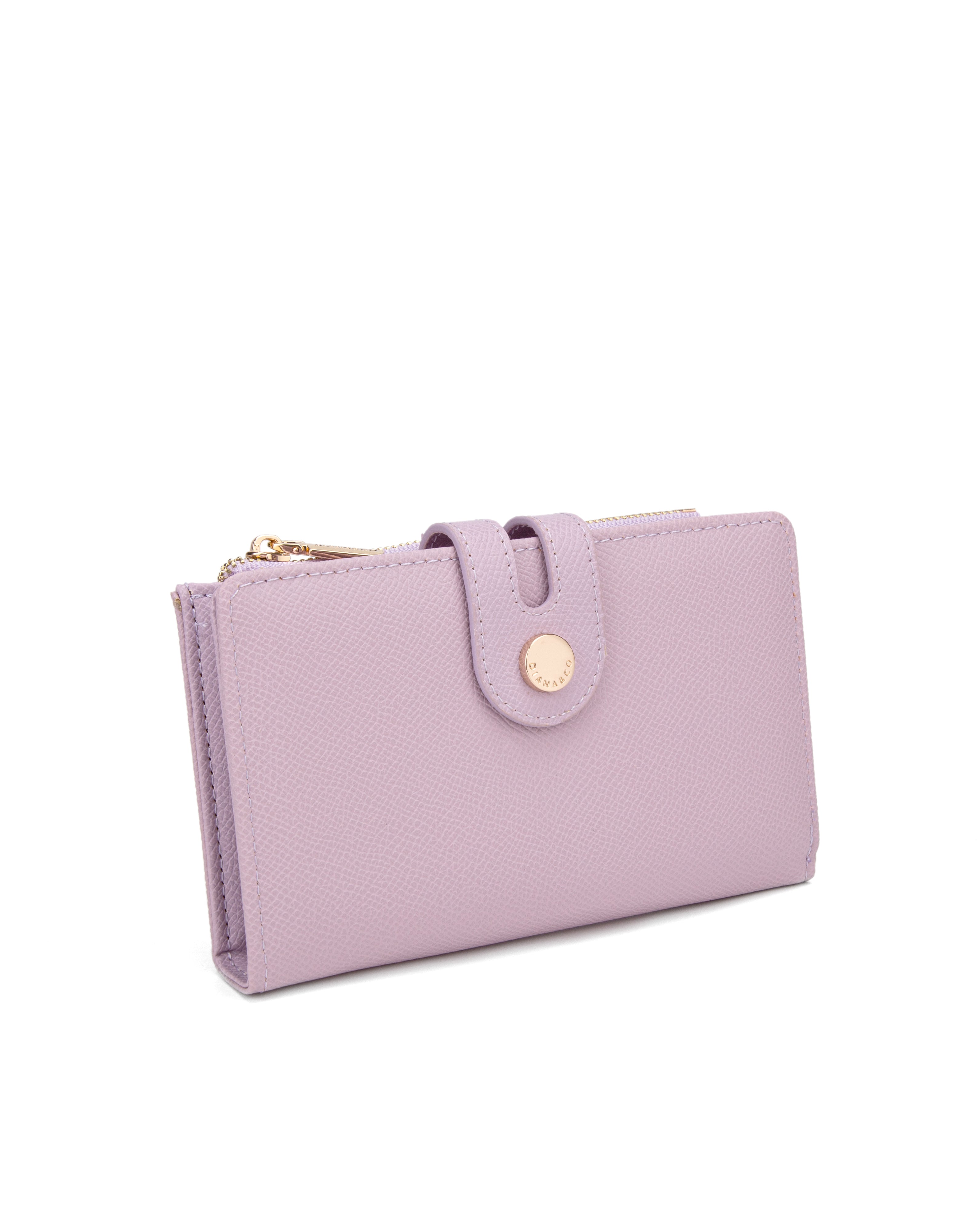 Portafoglio donna in pelle vegana Casual 798-2-2PT-LAVENDER Diana&co
