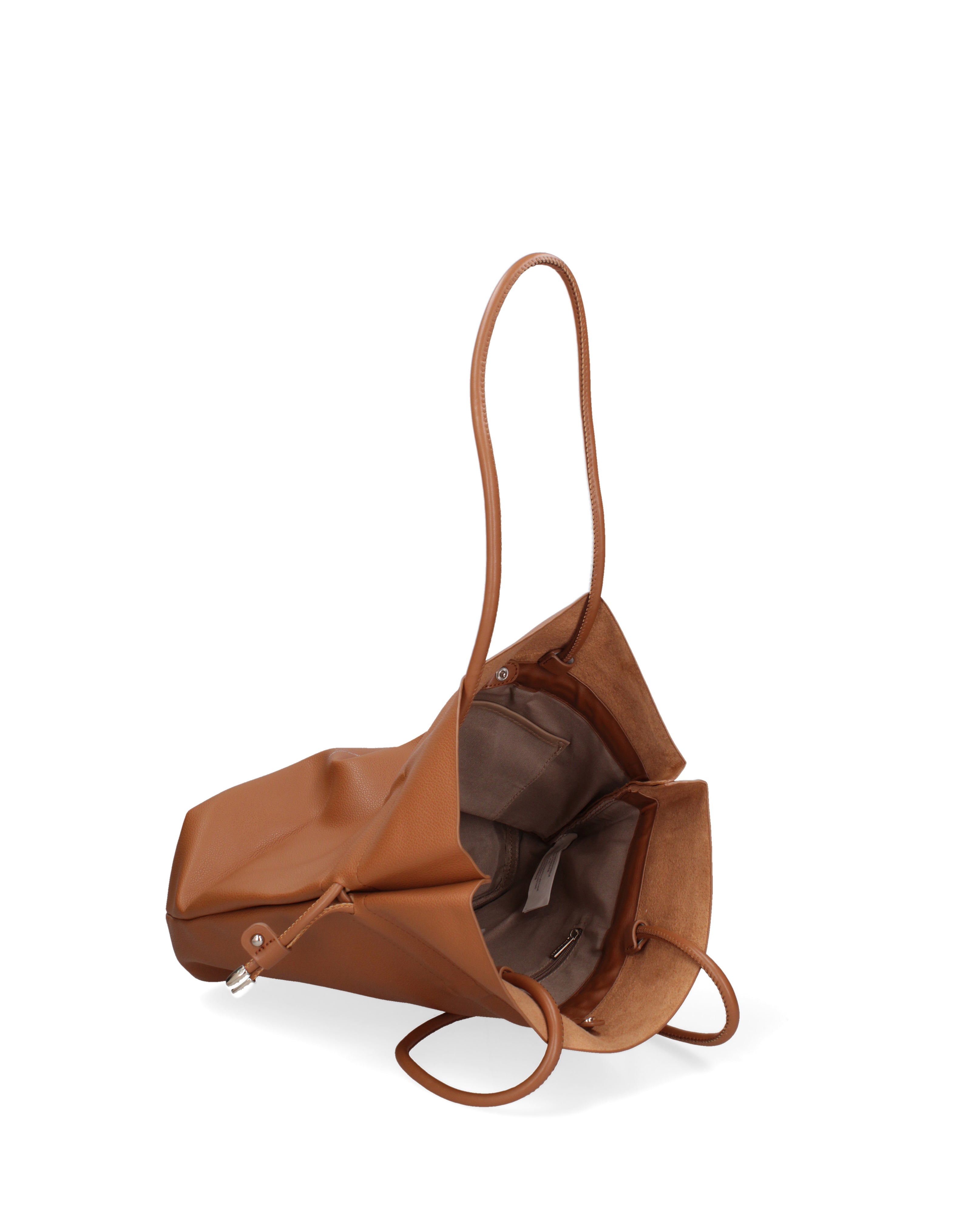 Borsa a spalla da donna 100% PVC F6717-2-COGNAC David Jones