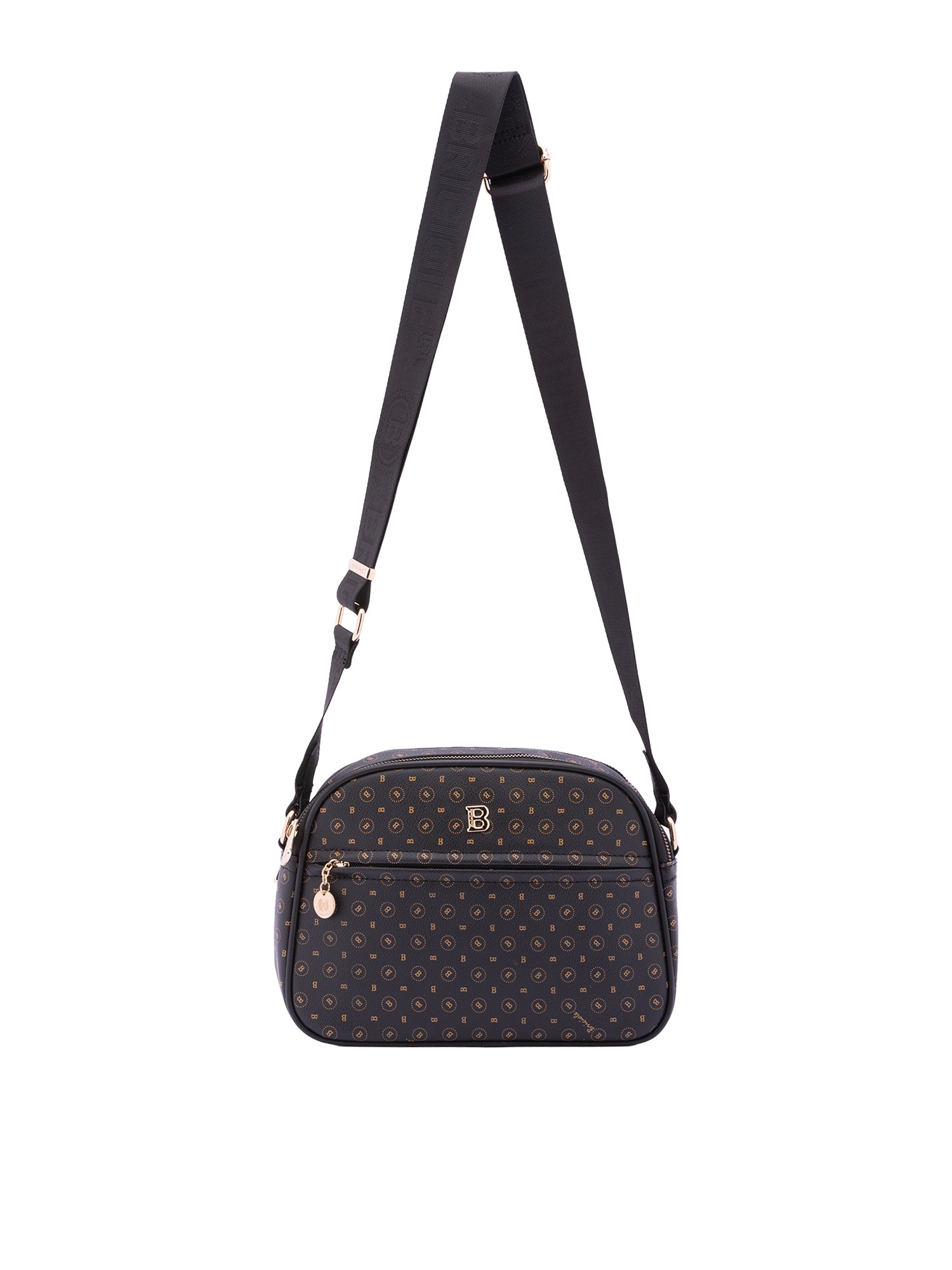 Borsa a tracolla da donna Ecopelle 4157-BLACK BLACK Briciole