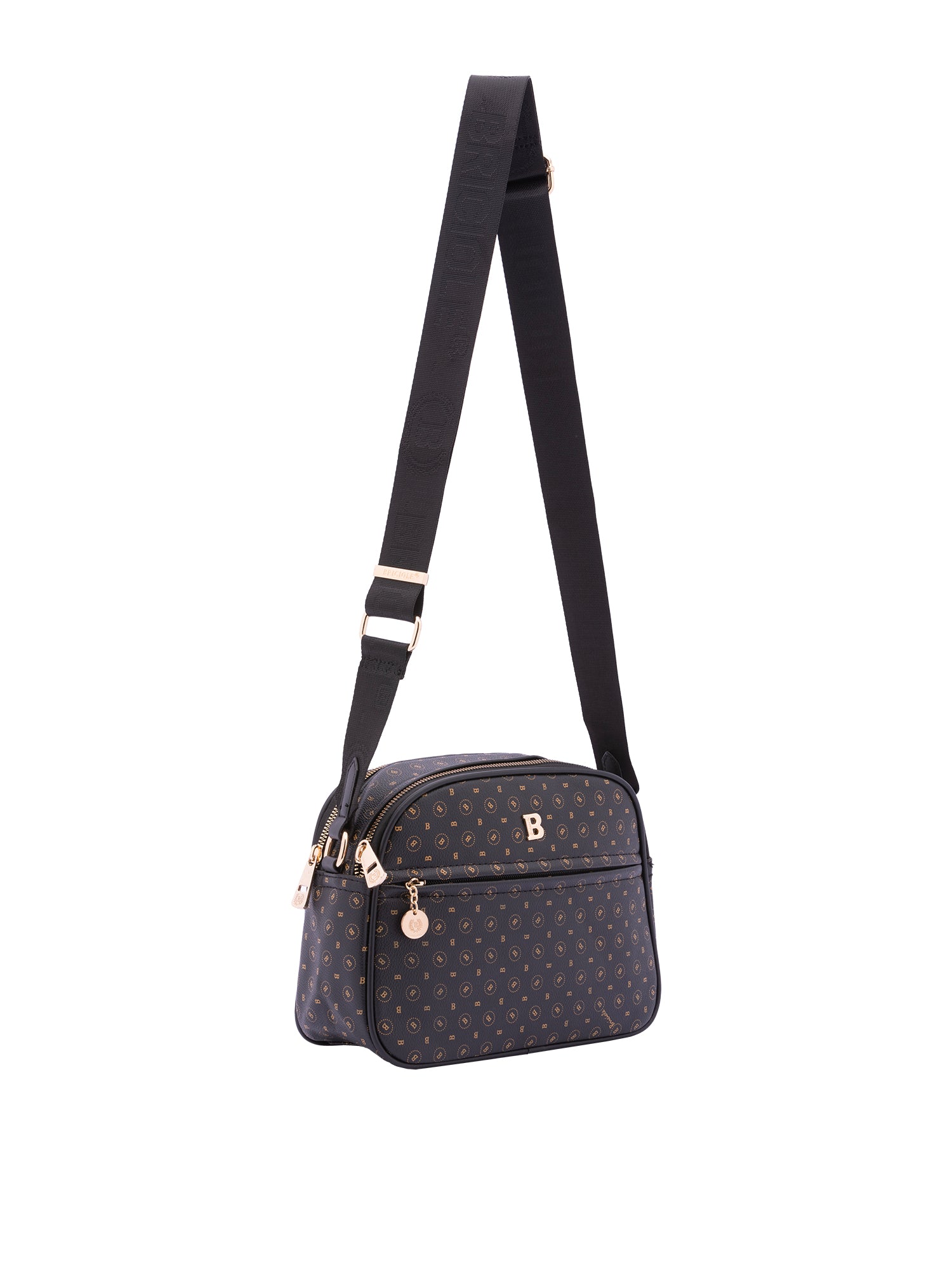 Borsa a tracolla da donna Ecopelle 4157-BLACK BLACK Briciole