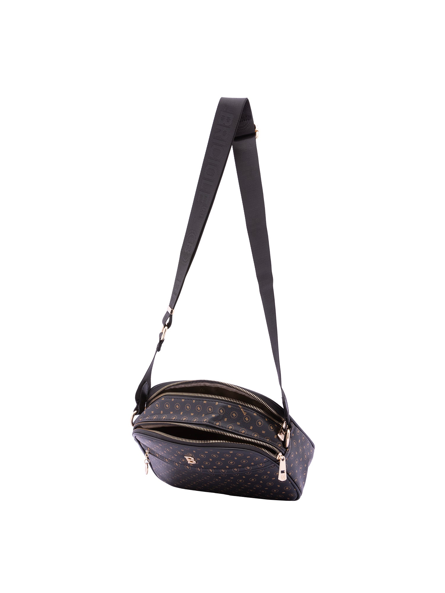 Borsa a tracolla da donna Ecopelle 4157-BLACK BLACK Briciole