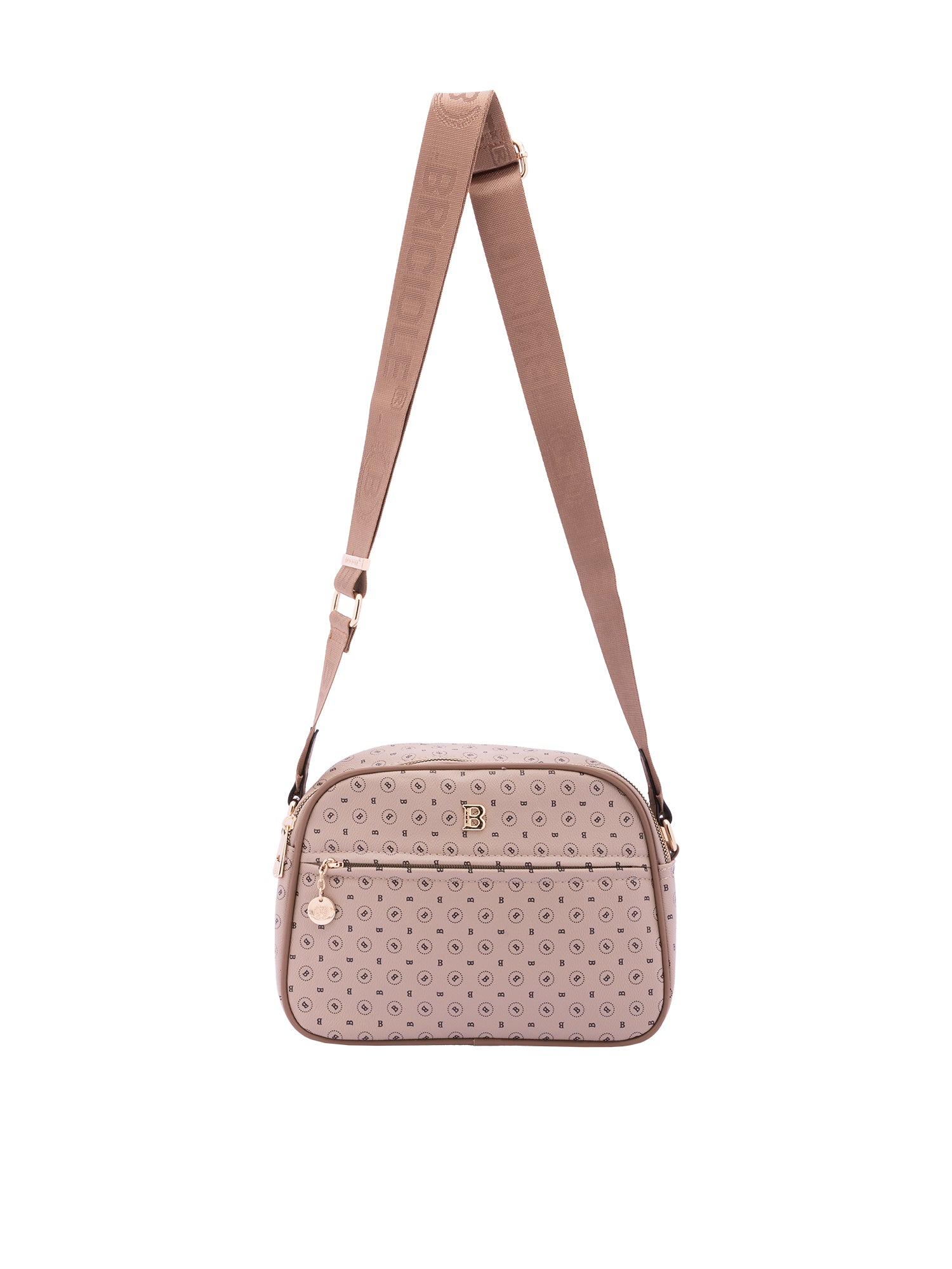 Borsa a tracolla da donna Ecopelle 4157-KHAKI Briciole