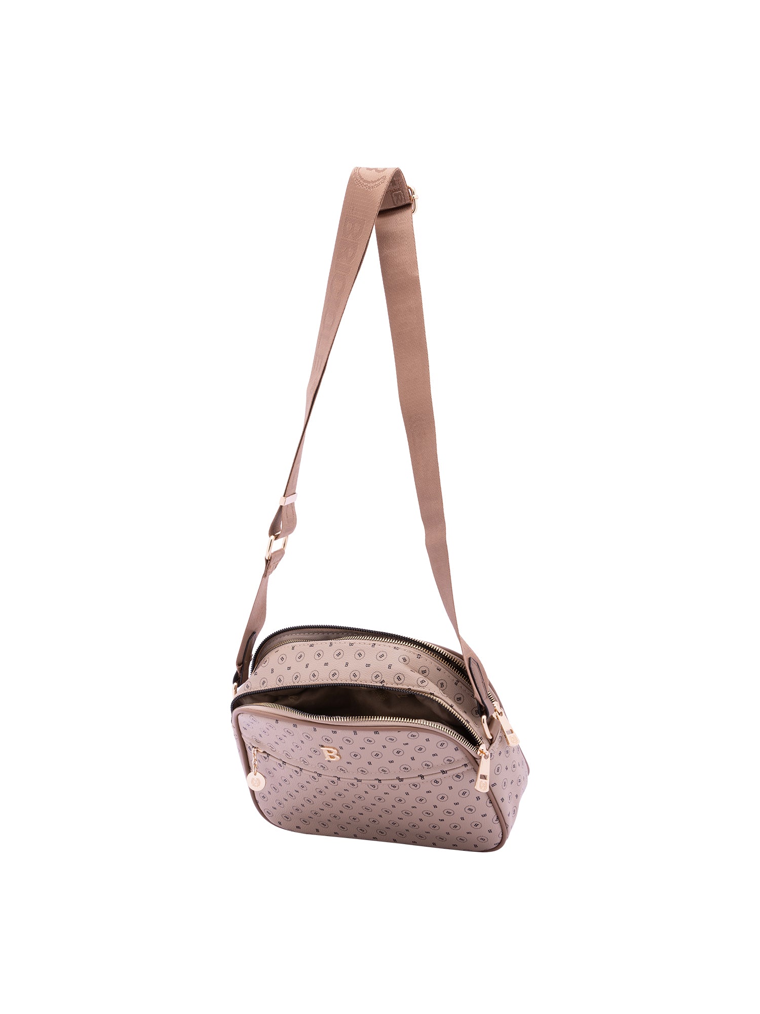 Borsa a tracolla da donna Ecopelle 4157-KHAKI Briciole