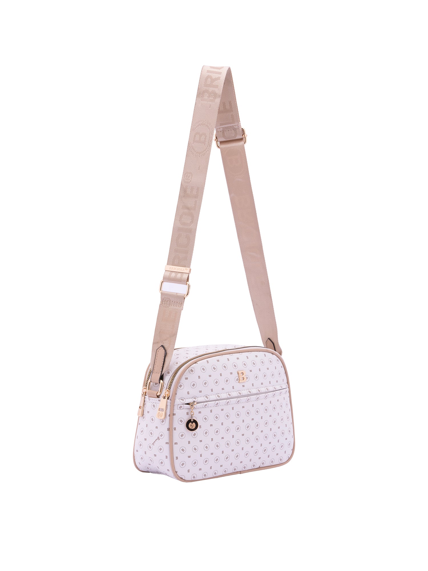 Borsa a tracolla da donna Ecopelle 4157-OFF-WHITE Briciole