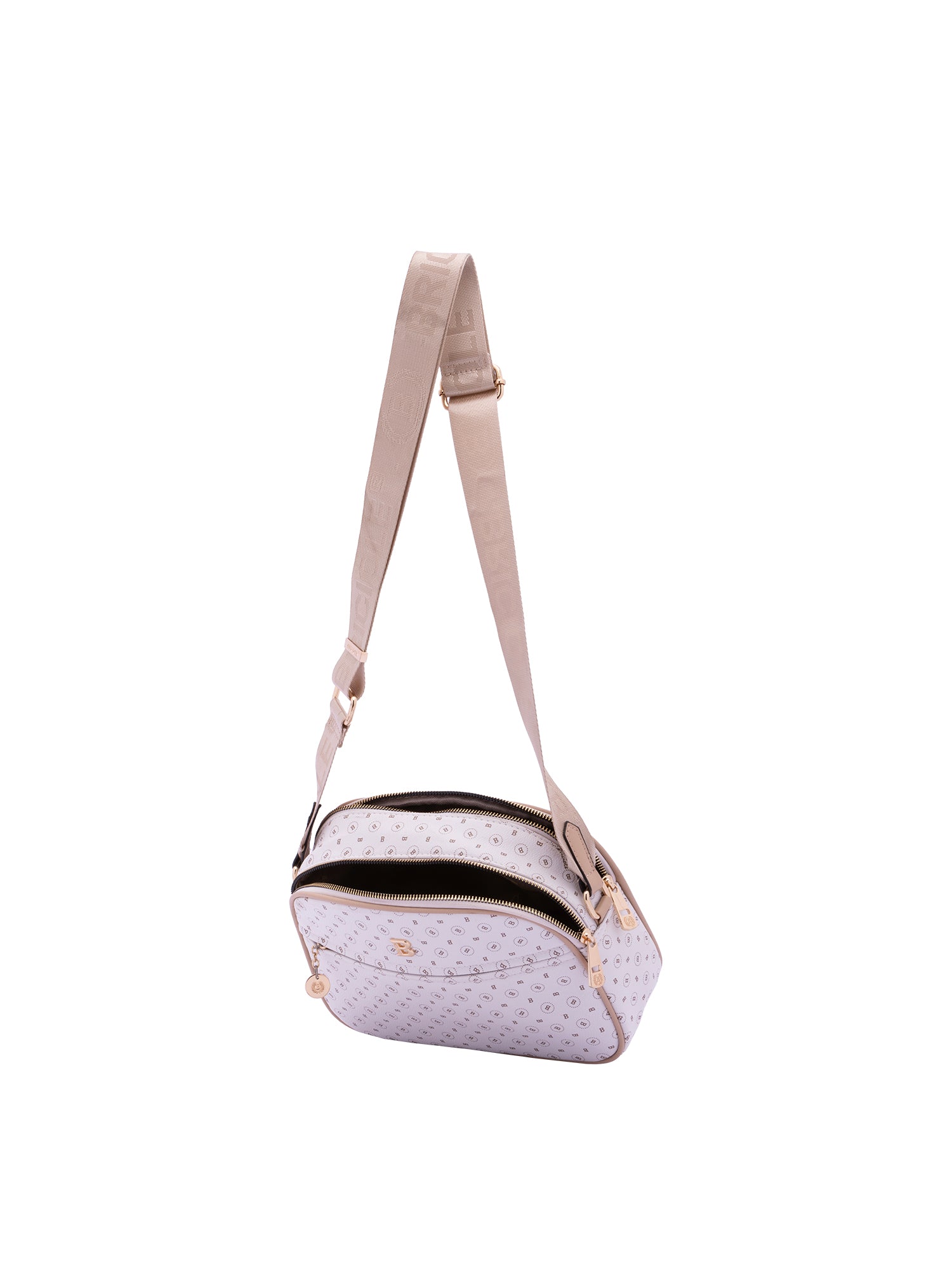 Borsa a tracolla da donna Ecopelle 4157-OFF-WHITE Briciole