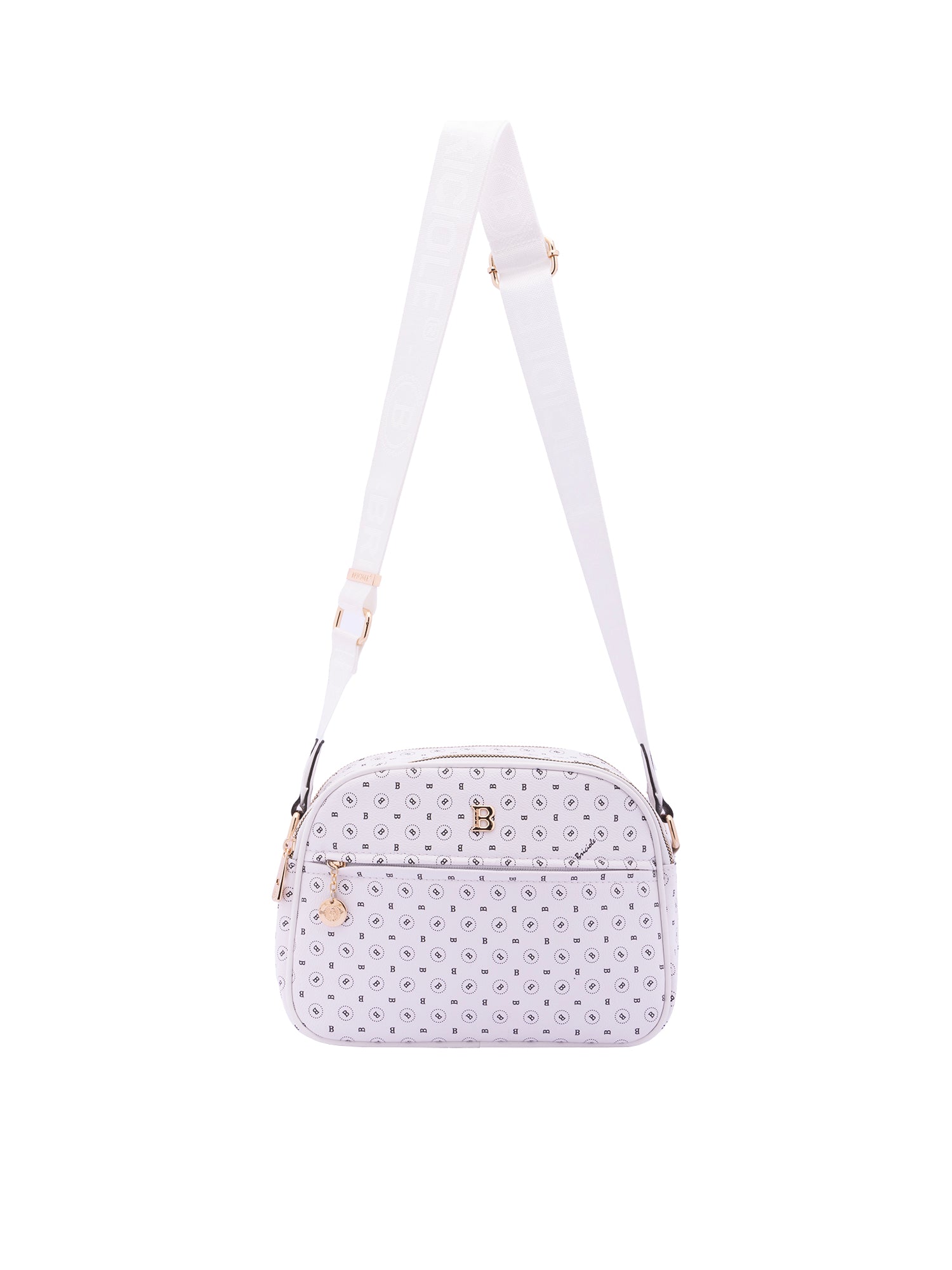 Borsa a tracolla da donna Ecopelle 4157-WHITE Briciole