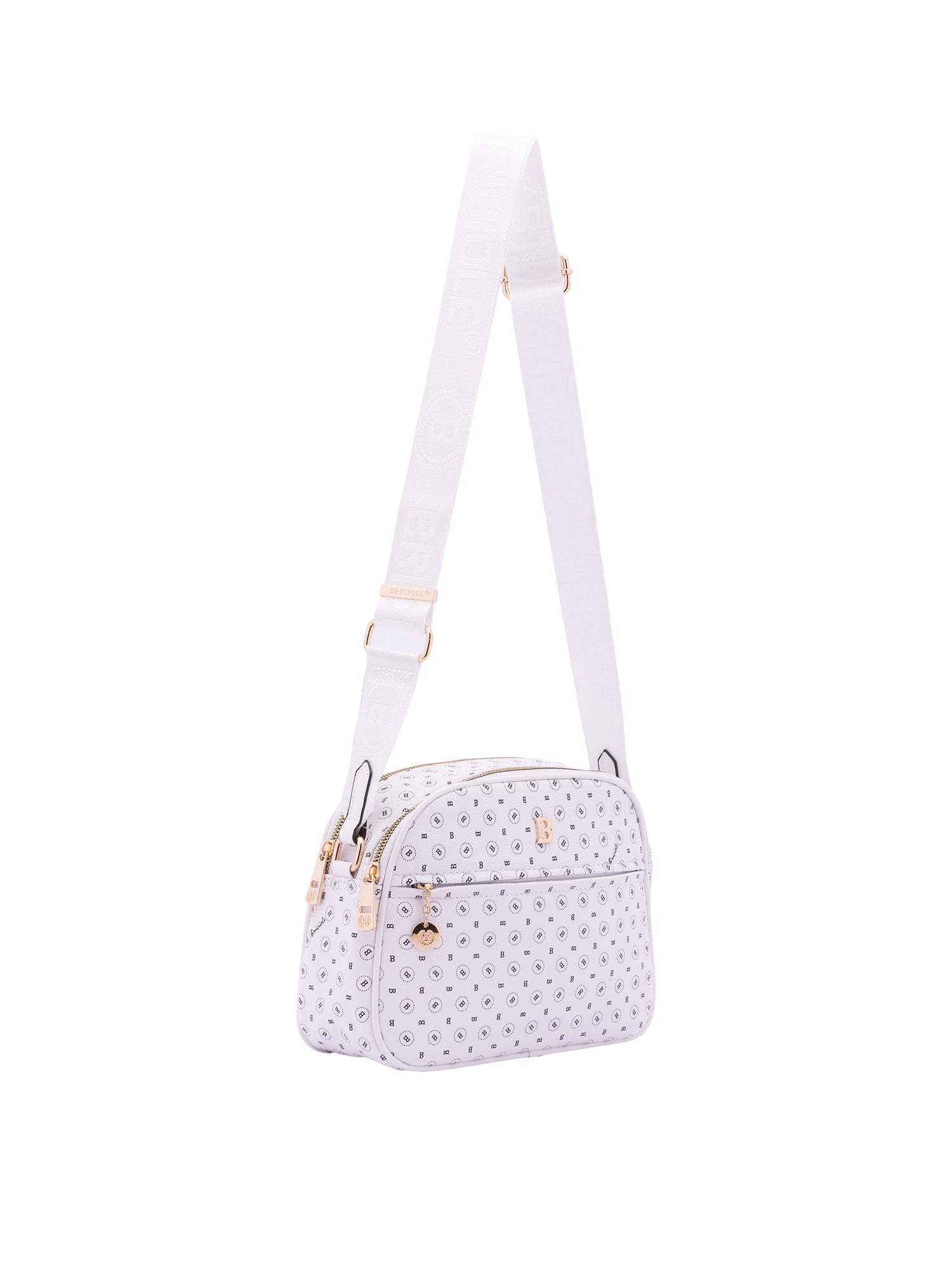 Borsa a tracolla da donna Ecopelle 4157-WHITE Briciole