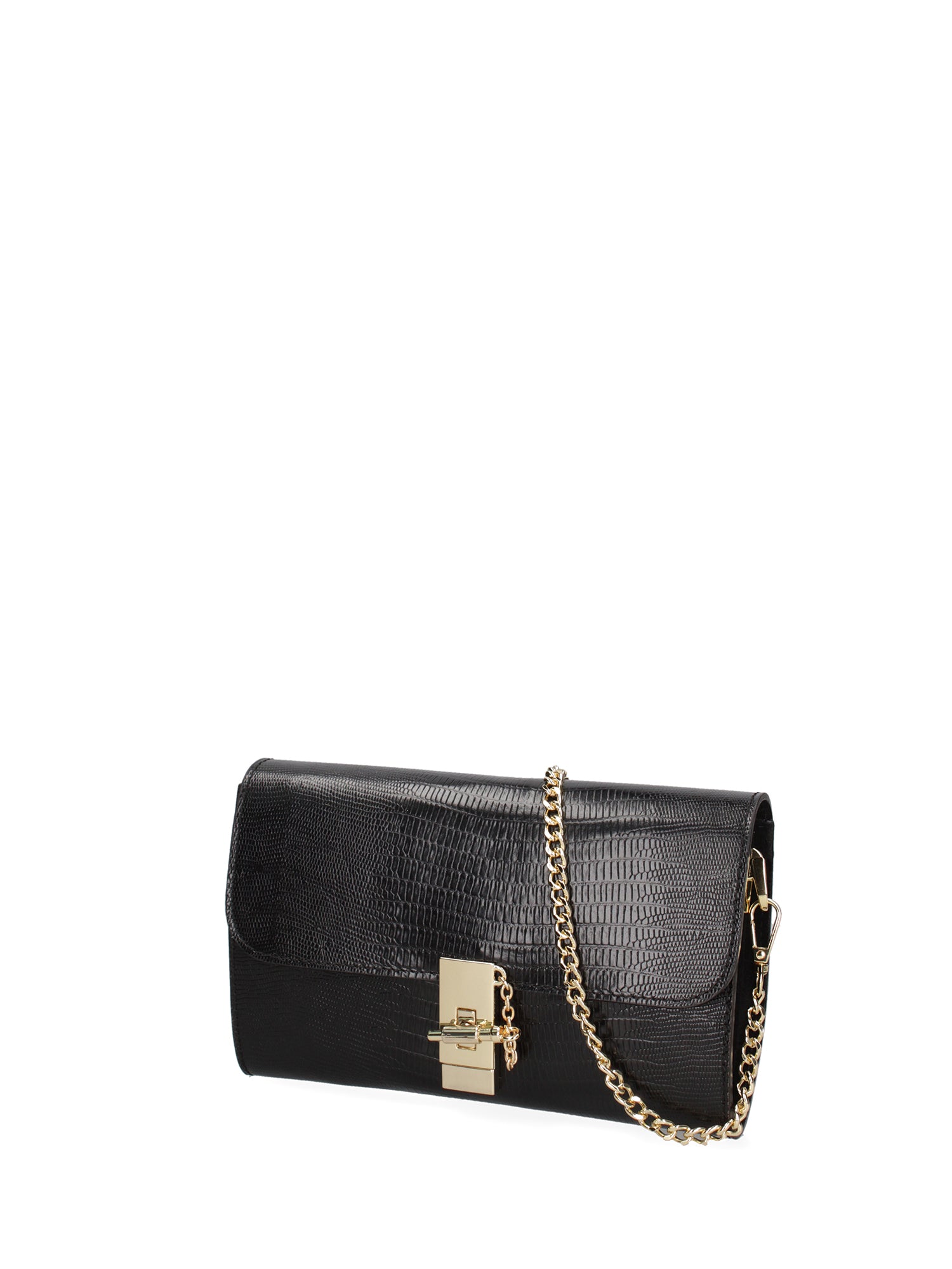 Borsa a tracolla da donna Vera pelle 00734-LU28 NERO Viola Castellani