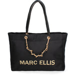 Borsa a spalla da donna 100% cotone BUBY-POULE-BLACK Marc Ellis