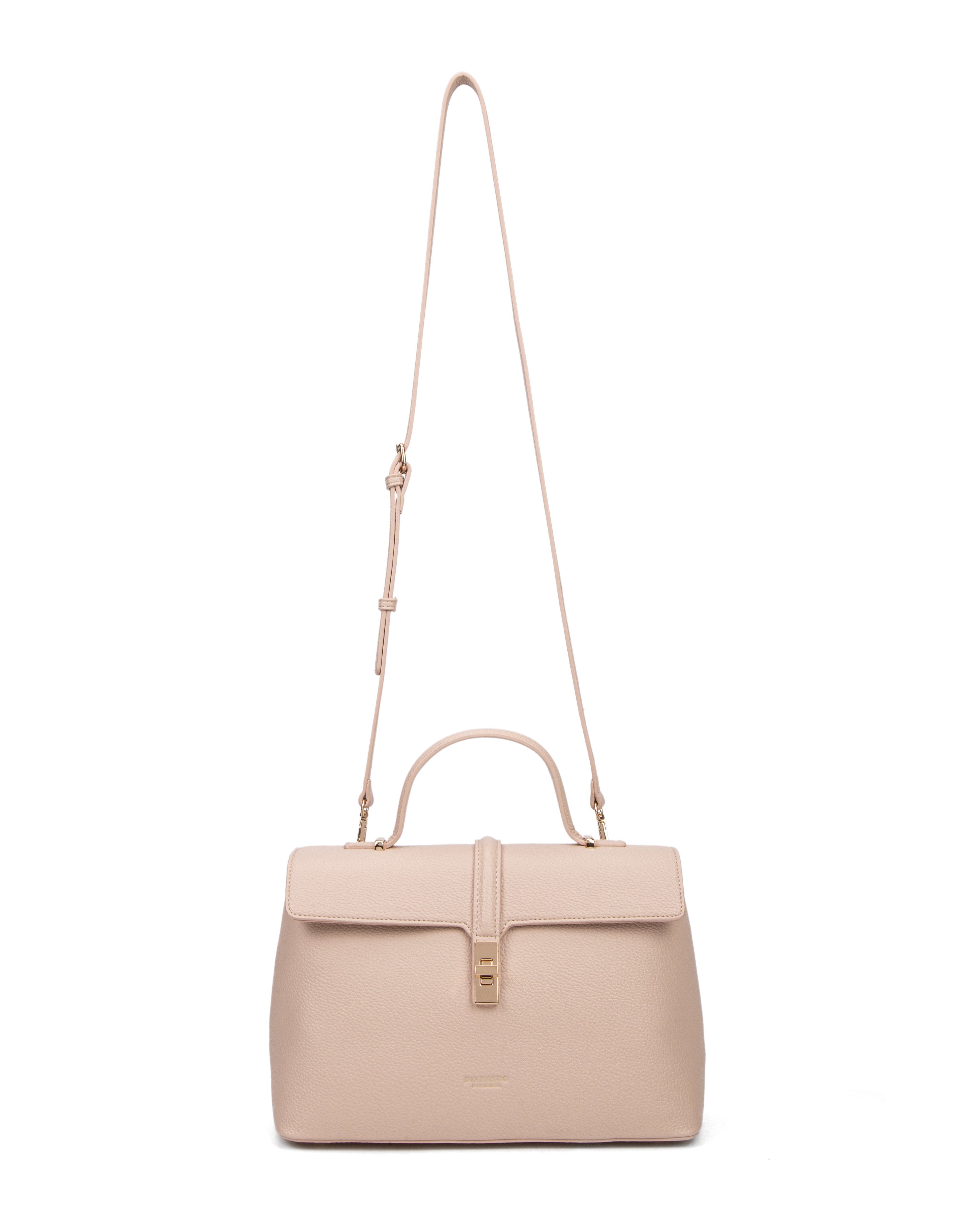 Borsa a mano da donna 100% pelle vegana PU 755-2PT-NUDE Diana&co
